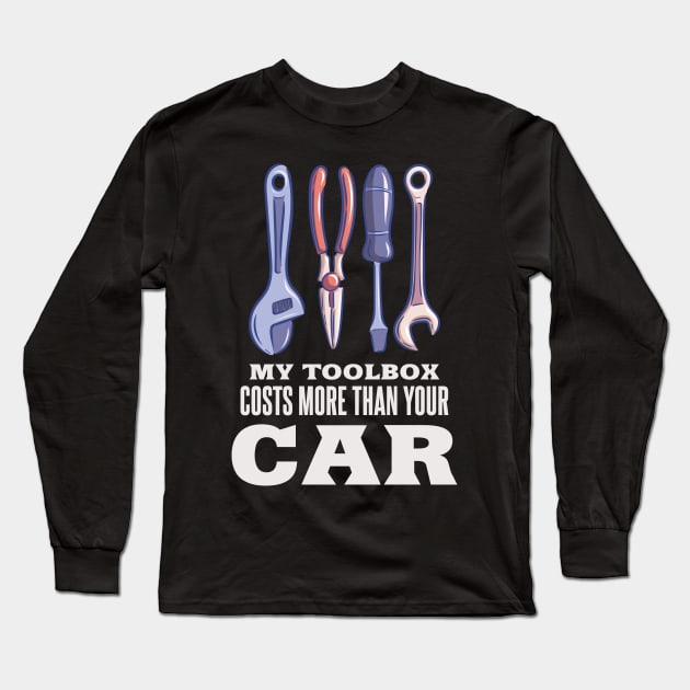 MECHANIC: Mechanic Toolbox Gift Idea Long Sleeve T-Shirt by woormle